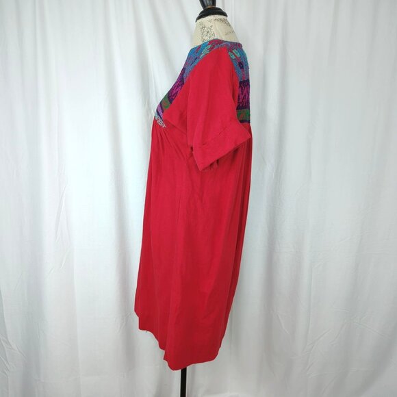 Vintage Huipil Dress X Small Red Indigenous - Picture 5 of 9